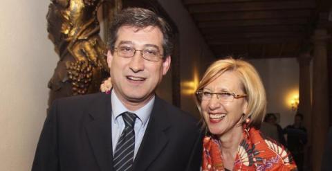 Rosa Díez e Ignacio Prendes, cuando éste todavía era diputado de UPyD en el Parlamento asturiano. Hoy lo sigue siendo, pero de Ciudadanos. Archivo EFE