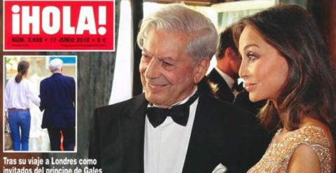 Mario Vargas Llosa e Isabel Preysler en la portada de la revista Hola