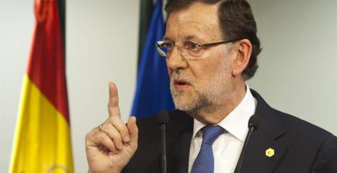 Mariano Rajoy, tras la reunión del Consejo Europeo en Bruselas. / EFE