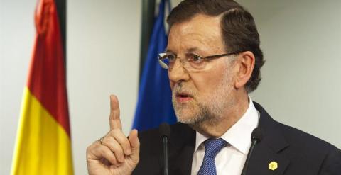 Mariano Rajoy, tras la reunión del Consejo Europeo en Bruselas. / EFE