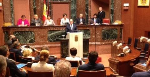 Imagen del pleno en el que se ha llevado a cabo la investidura de Sánchez. EP