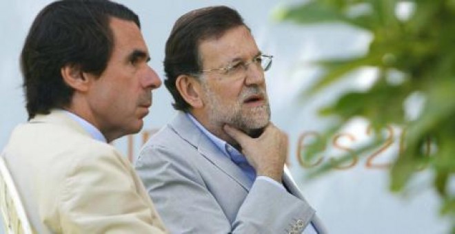 Aznar y Rajoy, en el Campus FAES del año pasado. Archivo EFE