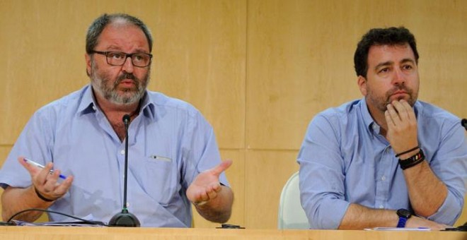 El concejal Javier Barbero durante una rueda de prensa en el Consistorio.- Felix Moreno