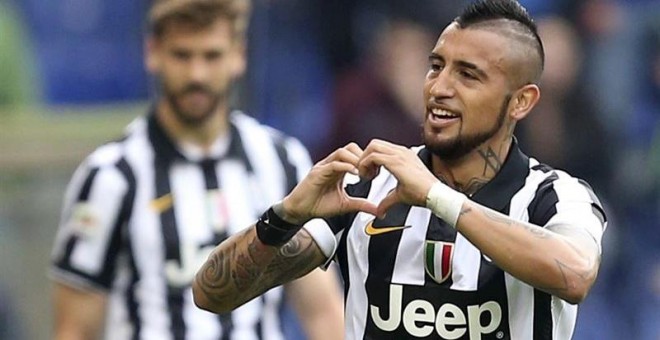 Arturo Vidal celebra un gol con la Juventus. /REUTERS