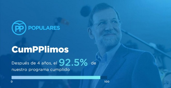 Una de las imágenes que se encuentran dentro de la web CumPPlimos, espacio presentado este lunes por Pablo Casado / Archivo