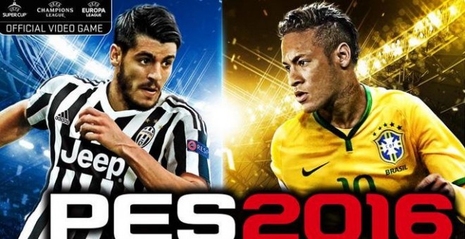 Portada de PES 2016 con Morata y Neymar.