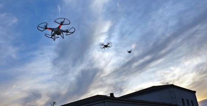 Drones sobrevolando.- EUROPA PRESS