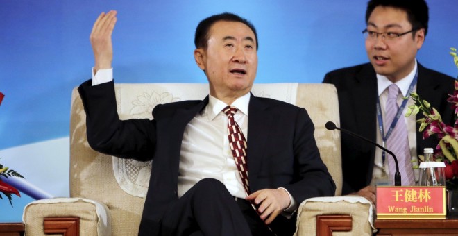 Foto de archivo del millonario chino Wang Jianlin, presidente de Dalian Wanda Group, en un acto en Pekín. REUTERS/Jason Lee/Files