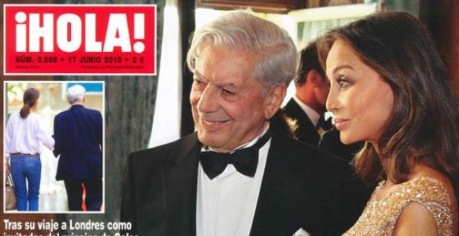 Vargas Llosa e Isabel Preysler en la portada de la revista ¡Hola! cuando se dio a conocer su relación sentimental.