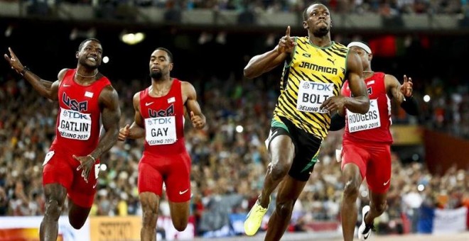 Bolt y Gatlin, segundo asalto en el Nido del Pájaro. /REUTERS