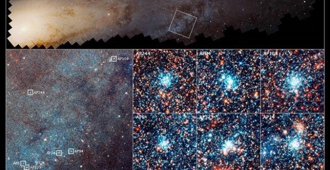 El telescopio Hubble revela cómo nacen estrellas en la galaxia vecina