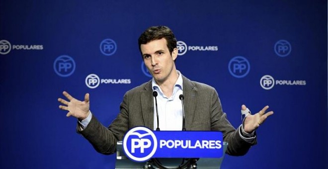 El vicesecretario de Comunicación del PP, Pablo Casado. - EFE