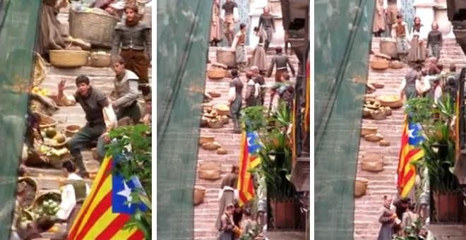 Una estelada se cuela en el set de 'Juego de Tronos'.