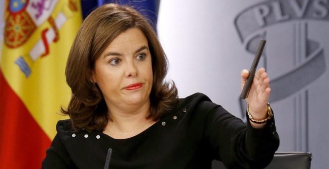 La vicepresidenta del Gobierno español Soraya Sáenz de Santamaría. - EFE