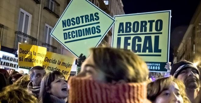 Manifestación en Madrid por el aborto legal. EFE/Emilio Naranjo