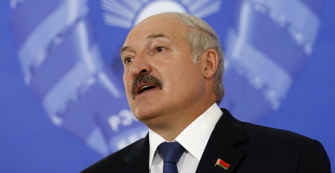 Aleksandr Lukashenko, durante una conferencia tras conocer los resultados de las presidenciales. - REUTERS