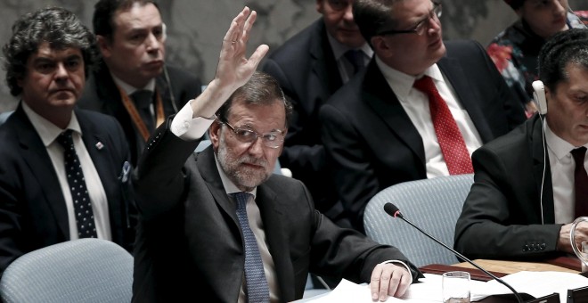El presidente, Mariano Rajoy, este martes en el Consejo de Seguridad de la ONU./REUTERS