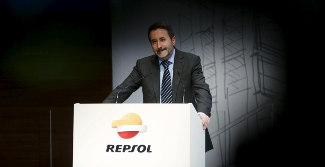 El consejero delegado de Repsol Josu Jon Imaz durante la presentación del plan estratégico de la petrolera para el periodo 2016-2020.  REUTERS/Susana Vera