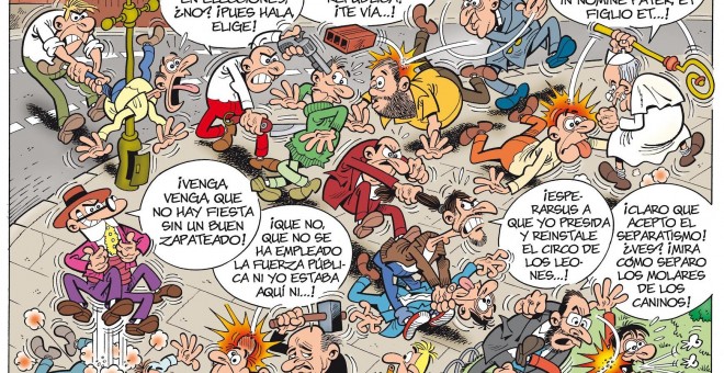 Viñeta del nuevo álbum de Mortadelo y Filemón.-FCO. IBÁÑEZ