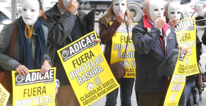 Protesta contra la cláusula suelo en Madrid. ADICAE