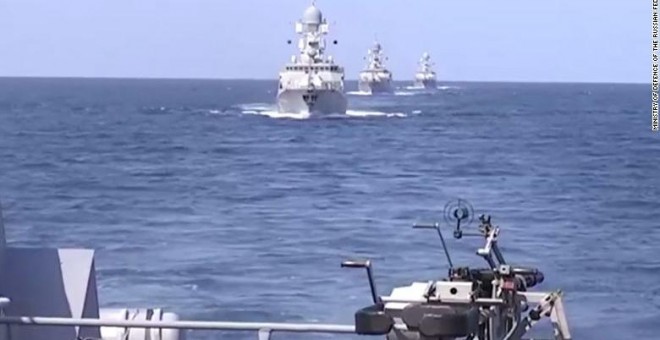 La inteligencia naval estadounidense rastrearon el buque ruso hasta la costa de Cuba. Ministerio de Defensa de Rusia