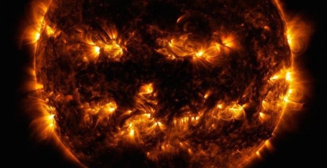 Foto del Sol difundida por la NASA.