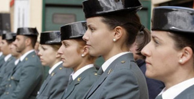 Guardias civiles en formación, en una imagen de archivo. GC