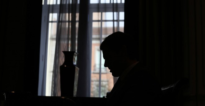 El presidente de Ciudadanos, Albert Rivera, en el hotel Palace de Madrid, donde mantuvo una entrevista con 'Público'. JAIRO VARGAS