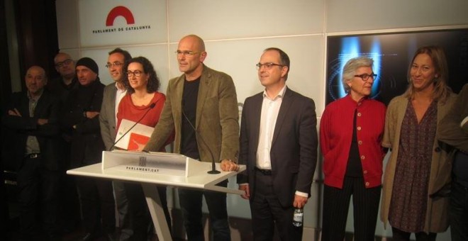 Romeva durante su comparecencia en el Parlament. EUROPA PRESS