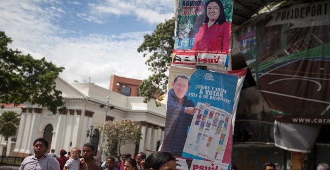 Propaganda electoral en Caracas, Venezuela. EFE/MIGUEL GUTIERREZ