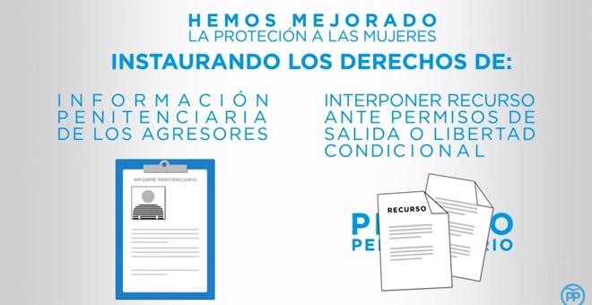 El PSOE señala que el vídeo del PP sobre violencia de género ofende a las víctimas./Captura del vídeo en YouTube