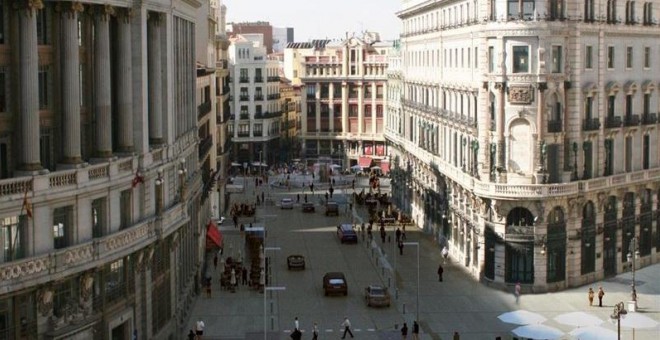 Simulación del proyecto Canalejas, en el centro de Madrid, promovido por OHL. E.P.