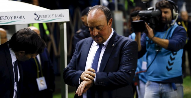 Rafa Benítez, en el partido contra el Cádiz de Copa. /EFE