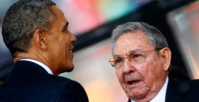Raúl Castro y Obama.- REUTERS.