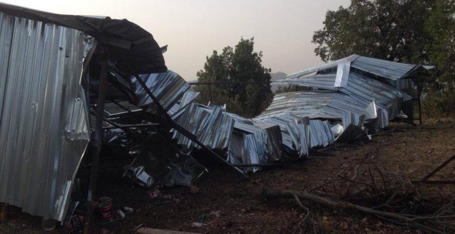 La aviación turca redujo a escombros almacenes del PKK. / Ferrán Barber.