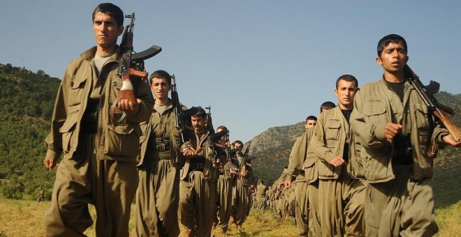 Guerrilla kurda del PKK.
