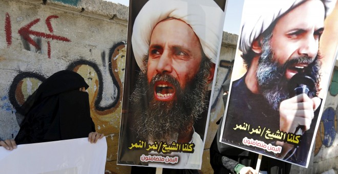 Las reacciones a la ejecución del clérigo Nimr Baqir al Nimr no se hicieron esperar entre la comunidad chií de países árabes como Baréin, el Líbano o Irak, lo que ha agudizado las ya crecientes tensiones sectarias.- REUTERS