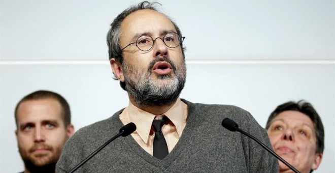 l cabeza de lista de la CUP a las elecciones catalanas del pasado 27 de septiembre, Antonio Baños, que ha anunciado hoy que deja su acta de diputado
