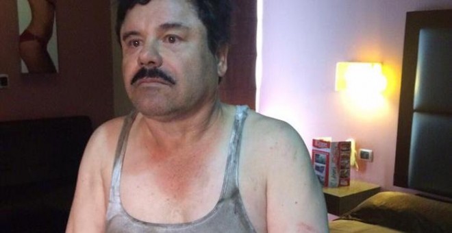 El Chapo Guzmán, tras su captura. EFE