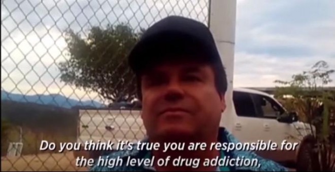 Momento de la entrevista a 'El Chapo' para la revista 'Rolling Stone'./Youtube