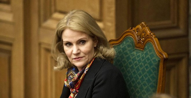 La ex primera ministra danesa, la socialdemócrata Helle Thorning-Schmidt durante un debate en el Parlamento danés. EFE