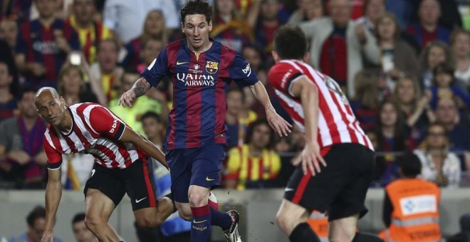 Messi durante la final de la Copa del Rey 2015 en la que el Barça se proclamó campeón. /EFE