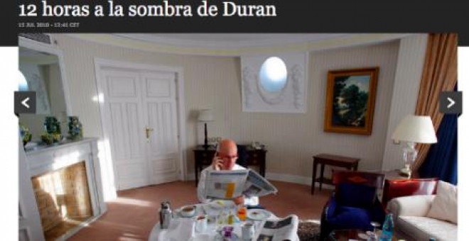 La foto de Duran i Lleida en el Palace difundida por el diario El País.