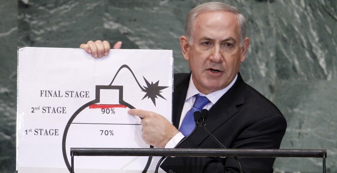 Imagen de archivo del Primer Ministro de Israel Netanyahu durante la 67ª Asamblea General de las Naciones Unidas en Nueva York. REUTERS/Lucas Jackson