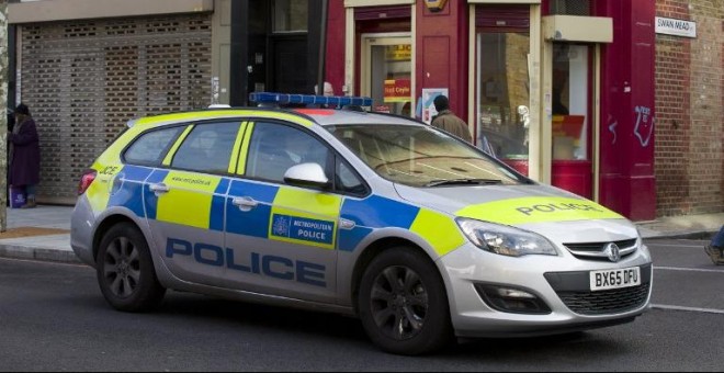 Un coche de la Policía británica en Londres, el pasado mes de diciembre. - AFP