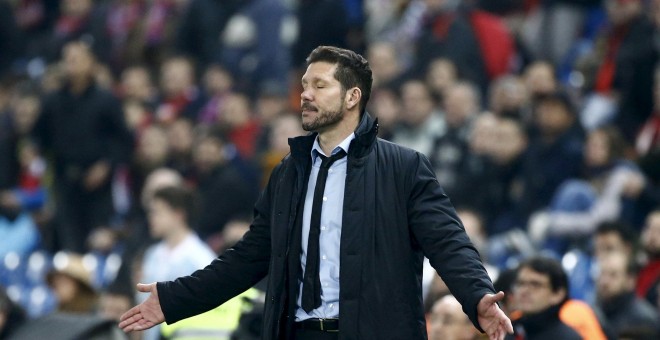 El técnico del Atlético de Madrid, Diego Simeone.-REUTERS