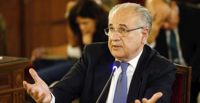 El exconceller valenciano Rafael Blasco durante el juicio por el caso Cooperación. EFE
