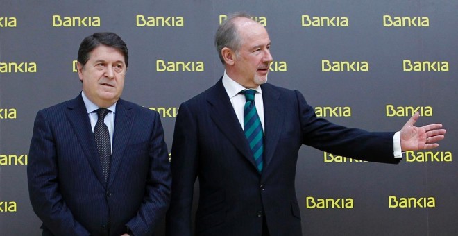 José Luis Olivas, cuando fue vicepresidente de Bankia, junto al entonces presidente, Rodrigo Rato. EFE