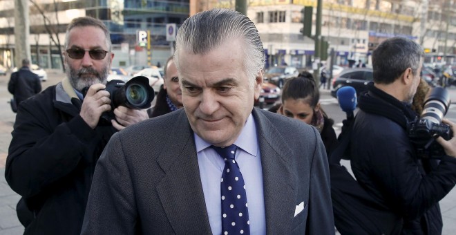 Luis Bárcenas, a su llegada a los Juzgados de Plaza Castilla, en Madrid. REUTERS/Andrea Comas