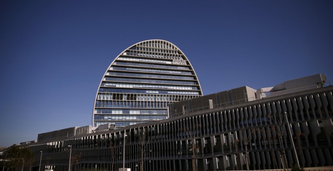 La sede del BBVA en el barrio de Las Tablas, en la zona norte de Madrid. REUTERS/Juan Medina